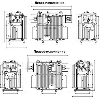 Фото чертежа ТМЗ 250/6/0,4